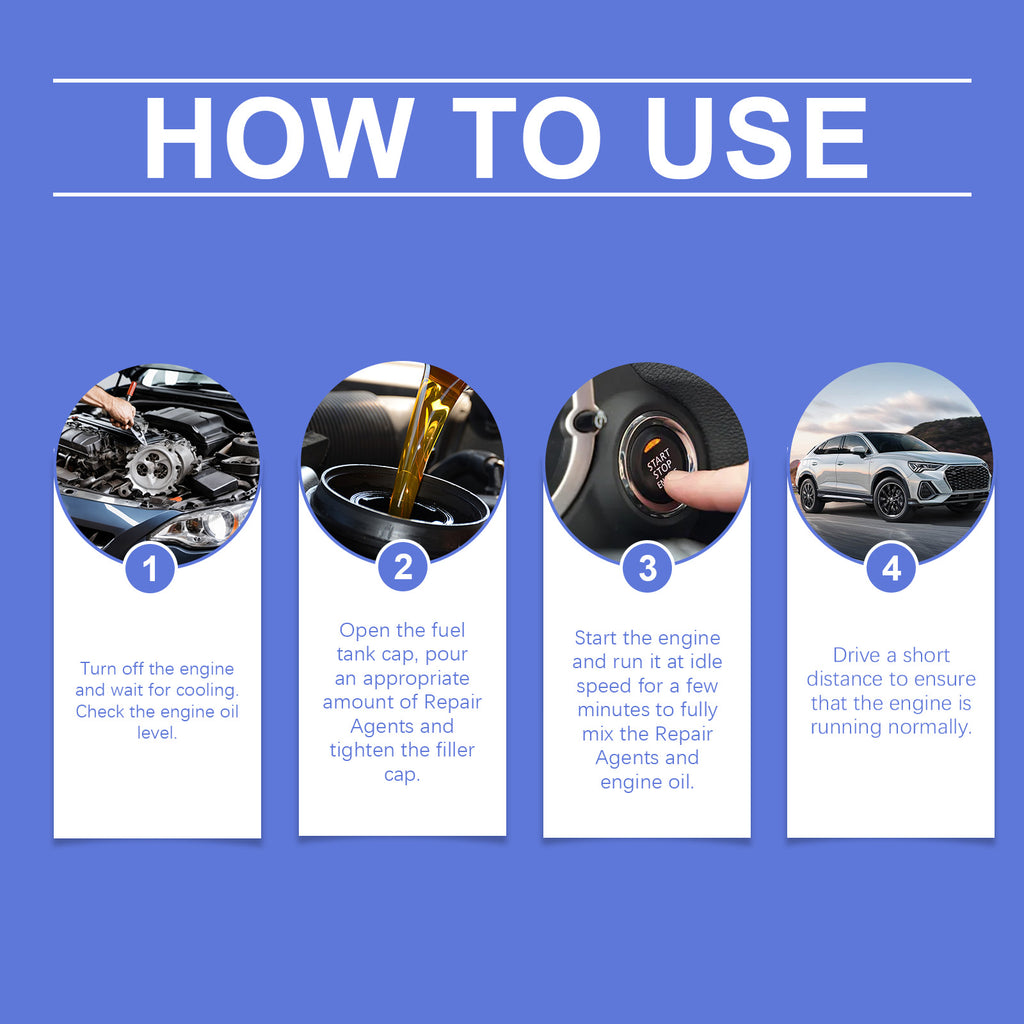 Rayhong Engine Carbon Removal Repair Agent, Engine Anti-Wear Protection Carbon Removal Noise Reduction Oil Additive