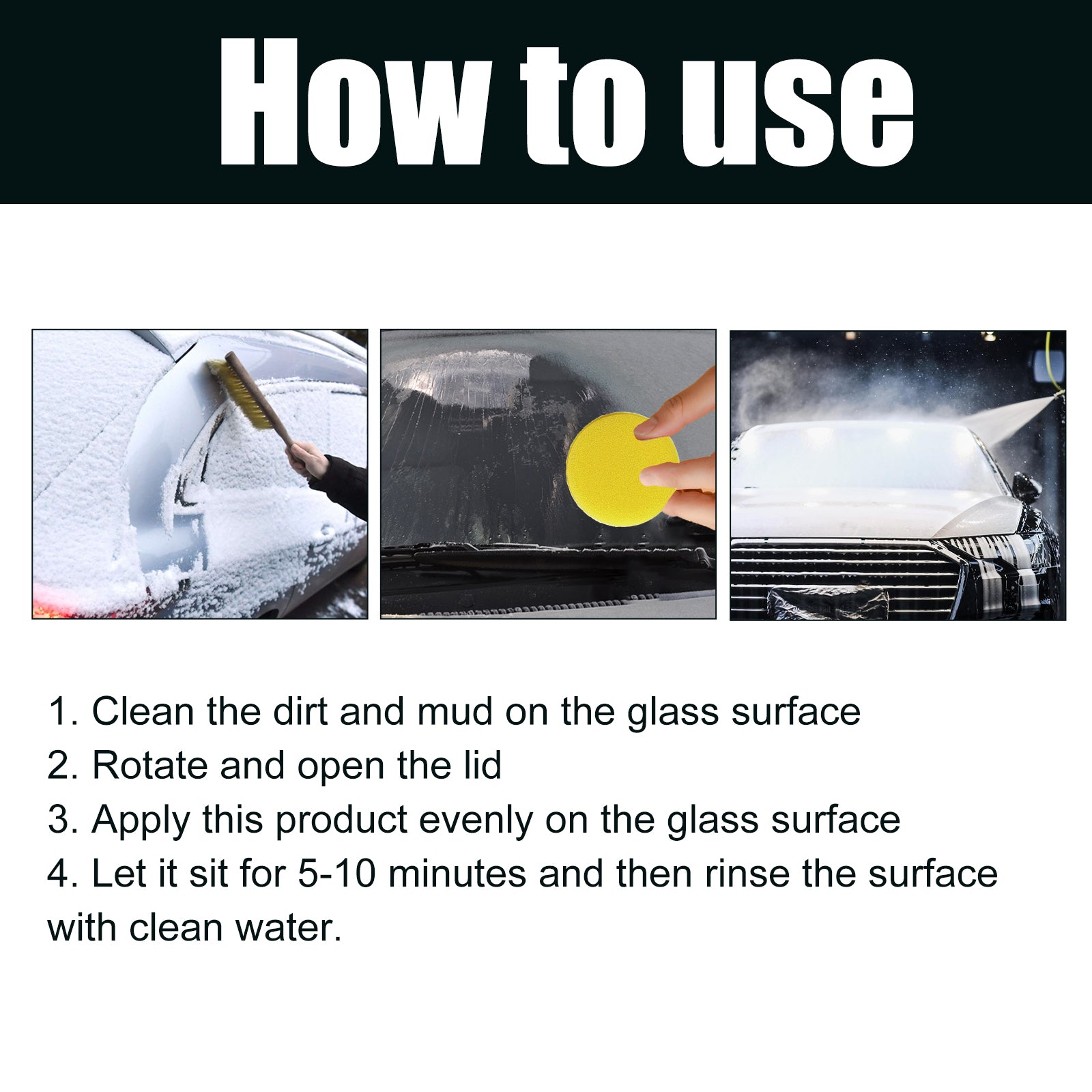 Rayhong Car Snow Removal Cream, Car Snow Removal Windshield Anti-icing Anti-freezing Car Window Defrosting Cream