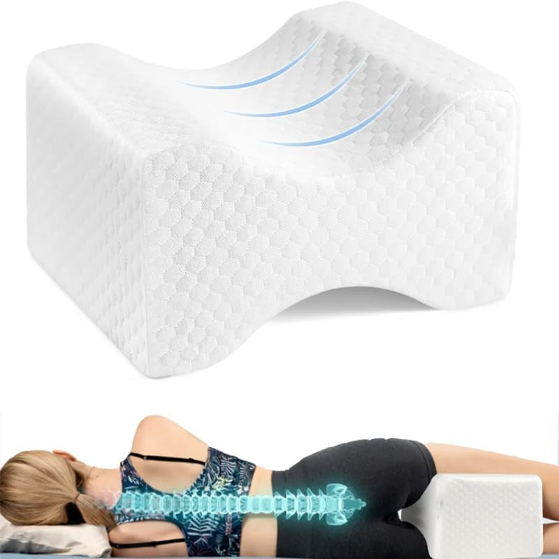 Almohada rectangular multifuncional para piernas y rodillas, diseñada para mujeres embarazadas.