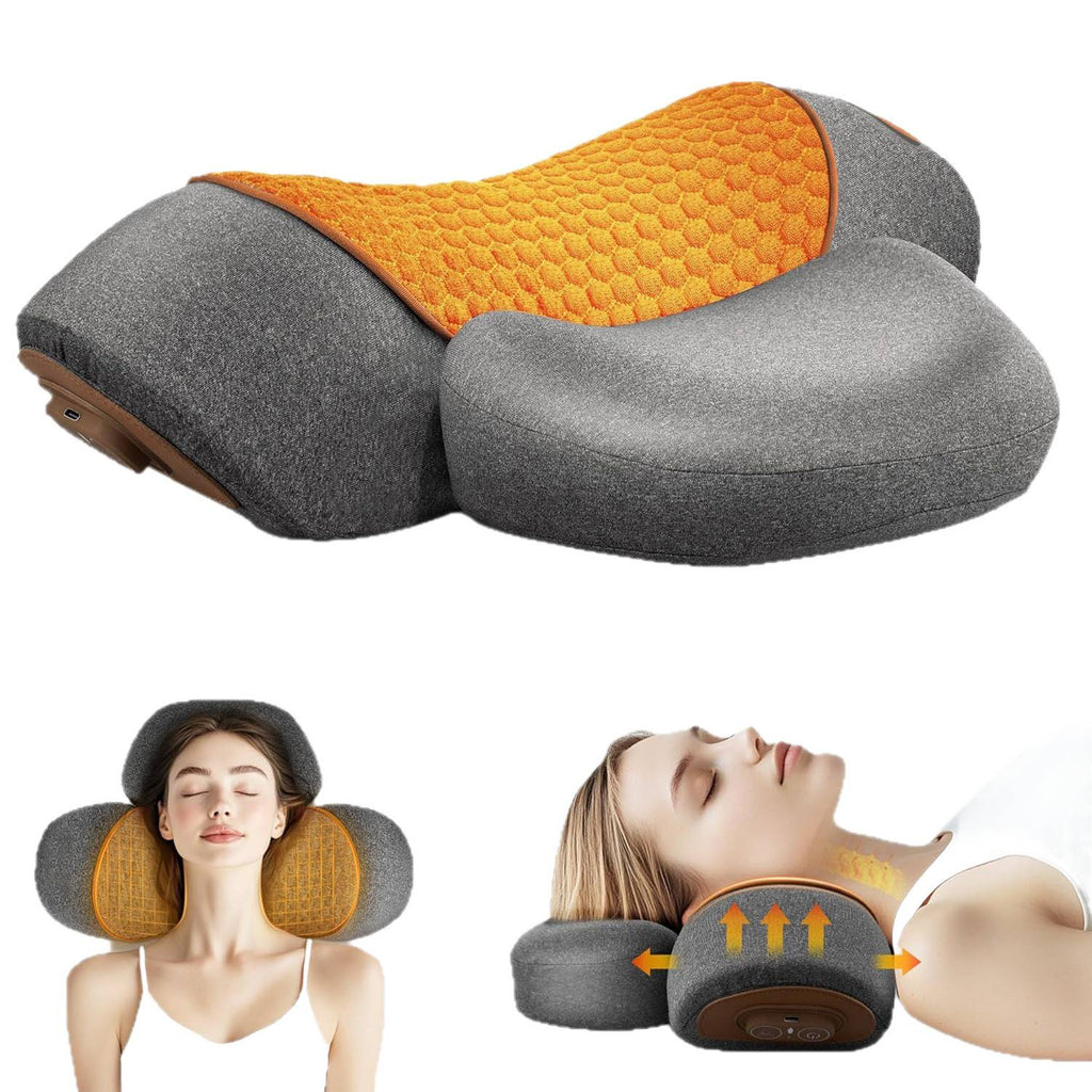 Almohada cervical con protección para el cuello, función de masaje y compresa térmica.