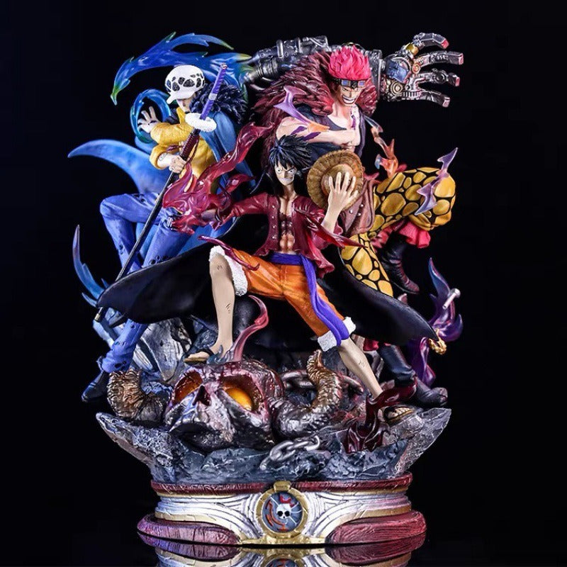 One Piece King Handmade LX Three Captain Ghost Island Road Flying Kidro GK One Piece King Model Statue Extra Large Ornament