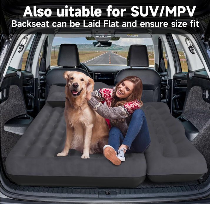DikaSun Rear Car Air Cushion: Inflatable off-road vehicle camping bed, suitable for trucks and vans, thick double-sided plush tr
