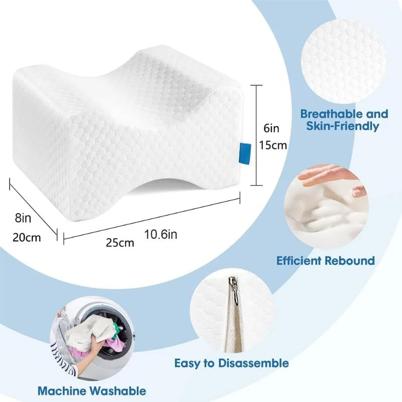 Almohada rectangular multifuncional para piernas y rodillas, diseñada para mujeres embarazadas.