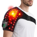 Massage Shoulder Support with Touchscreen Controller, Rechargeable Vibrating Heat Therapy Shoulder Massager Belt