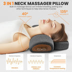 Almohada cervical con protección para el cuello, función de masaje y compresa térmica.