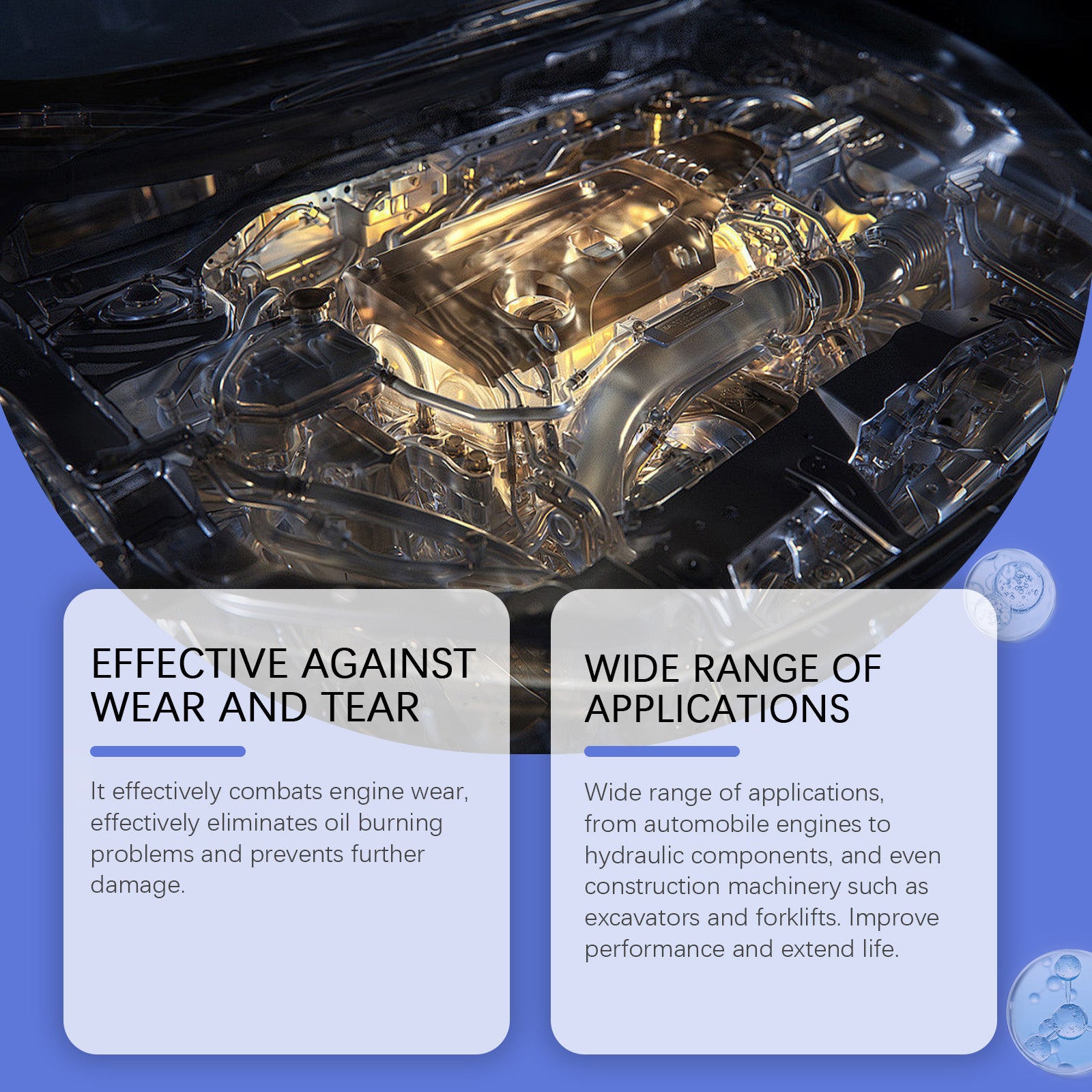 Rayhong Engine Carbon Removal Repair Agent, Engine Anti-Wear Protection Carbon Removal Noise Reduction Oil Additive